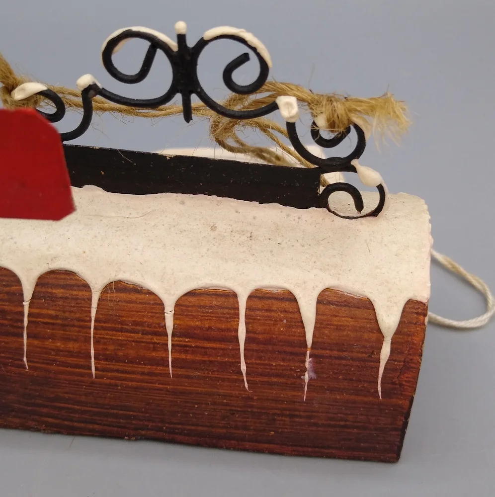 Handmade Mailbox Gifts Presents Christmas Ornament Vintage